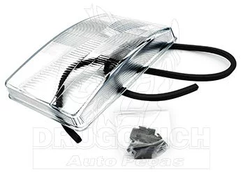 VIDRO FAROL 94,114,124P,R,T LADO ESQUERDO (COM PRESILHAS) - DRUGOVICH